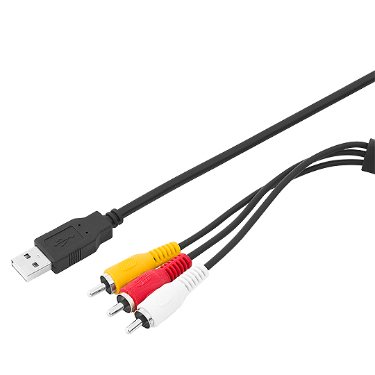 USB A 2.0 M/3xRCA M