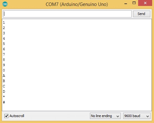 How to Set Up a Keypad on an Arduino - Serial Monitor Output of Key Presses
